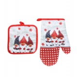 Christmas pattern oven mitt