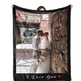 Anniversary Wedding Winter personalized fleece blankets with Photos Text Customized Blanket Personalized Flannel Throw Blankets 