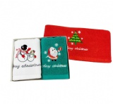 custom gift promotion brand wedding Embroidered holiday hand towels