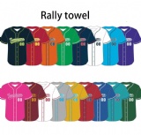 bulk order Jersey Shape Sport Promotion pink green polyester rally towels