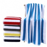 yellow white stripe lounge chair cover beach towel