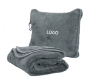  personalized logo Blanket for travel Blanket pillow New Years airline blanket