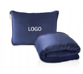  personalized logo Blanket for travel Blanket pillow New Years airline blanket