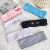 Custom Logo Designer Embroidery Spa Makeup skincare headband